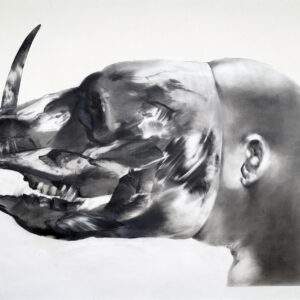 Beställ bilden! Man med mask. För Bäckströms Repro 1980. Av Dan Jonsson