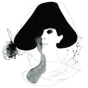 Beställ bilden! Viola Z i den svarta hatten. Jane Bark