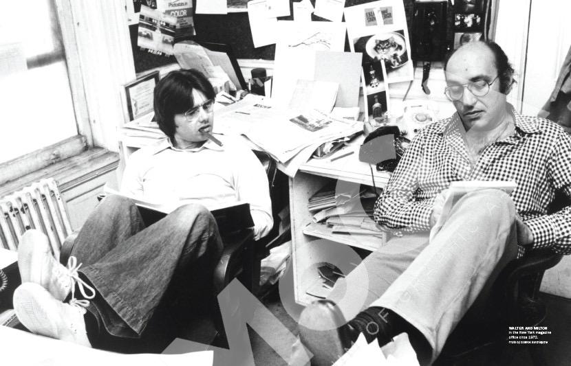 Walter Bernard & Milton Glaser at the editorial office of New York Magazine 1973.