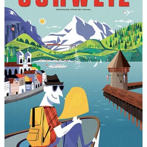Välkommen till Schweiz! Nu som poster med text! Av Gustav Dejert.