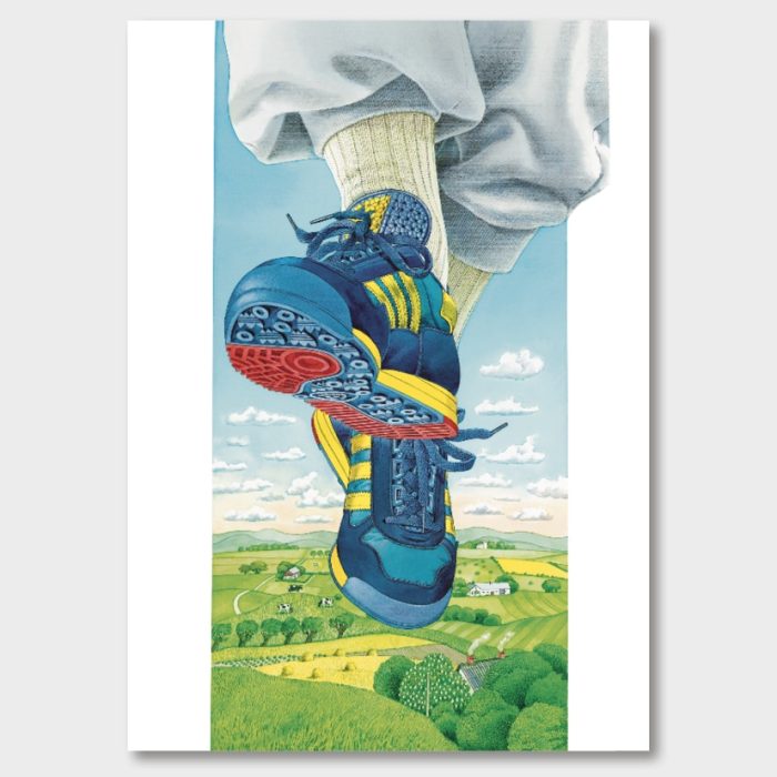 Jane Barks stora reklamaffischer för Adidas blå. Blev popkonst och visades på Moderna Museet. Nu i nytryck!