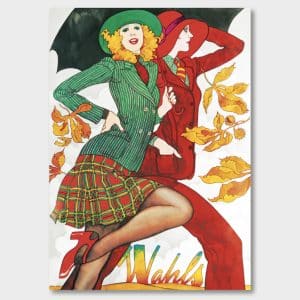 Höst med rutor och ränder. Wahls 1970-tal. Poster, Jane Bark Collection