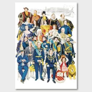 Jubileumsaffisch i Expressen 1983 – när Kungen firade tio år på tronen. Nytryck som poster! Jane Bark Collection.