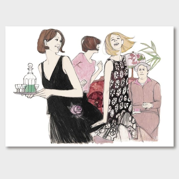 Stackars rika flickor. Novellillustration i Damernas Värld, tidigt 1960-tal. Nu som poster, Jane Bark Collection.