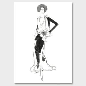 Nina Ricci. Paris, Haute couture, för Damernas Värld tidigt 1960-tal. Poster, Jane Bark Collection.