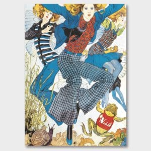 Wahls får vingar! Typiskt sjuttiotalsmode – nu som poster. Jane Bark Collection.