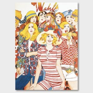Wahls flickor i färg. Modeaffisch från 1970-talet. Beställ postern av oss. Jane Bark Collection.